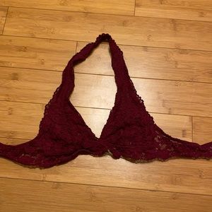 BURGUNDY XHILARATION BRALETTE